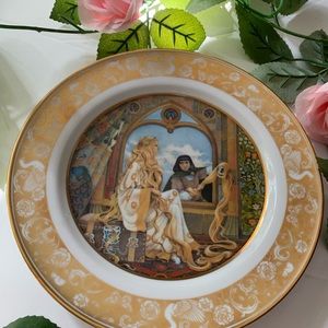 Rapunzel Grimm’s Fairytales Collector plate 1978 RARE.